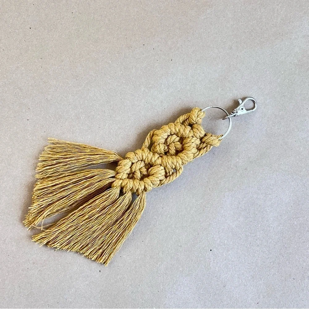 Macrame Keychain Boho Chic Style